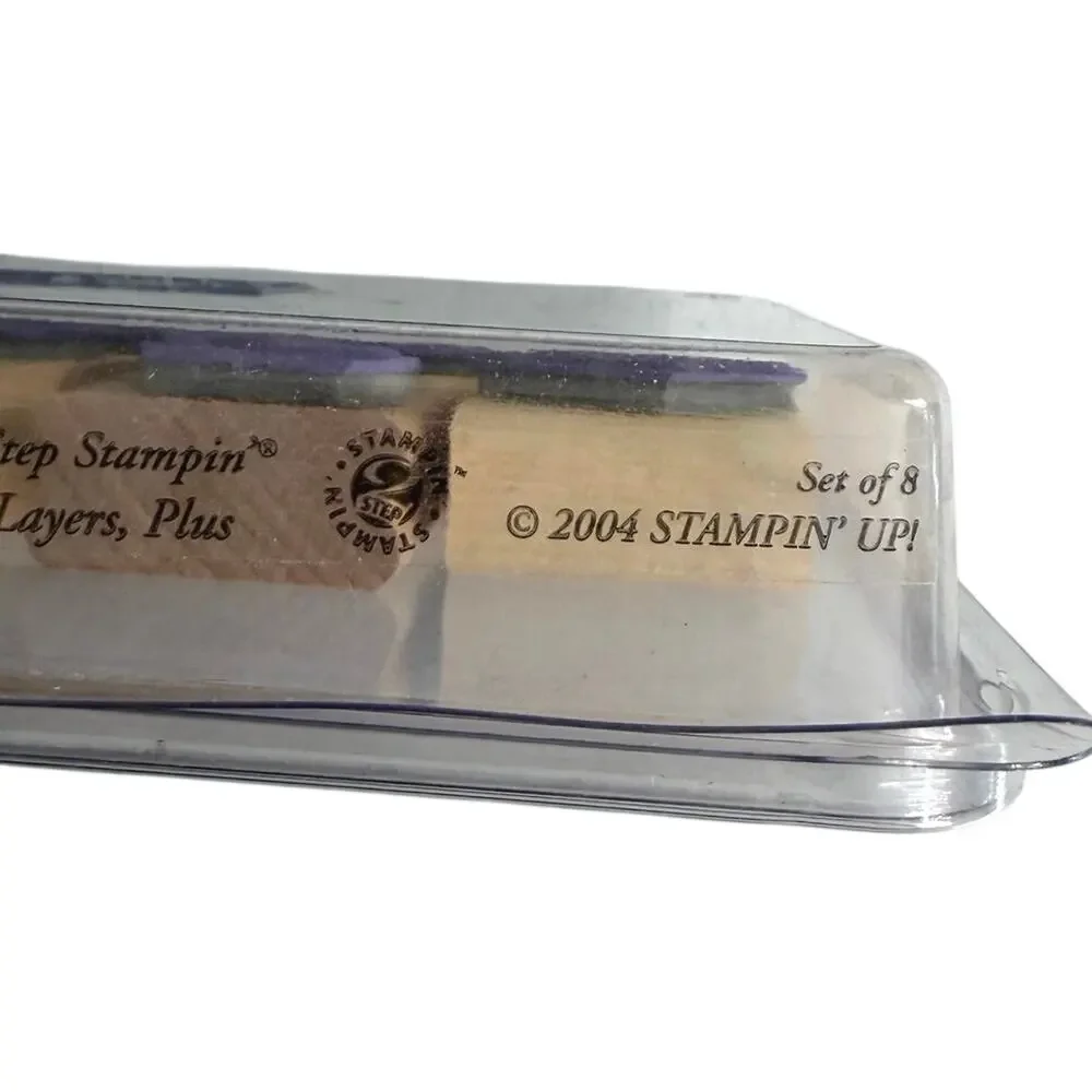 Stampin’ up set of 8 rubber stamps Please”little layers plus” collection